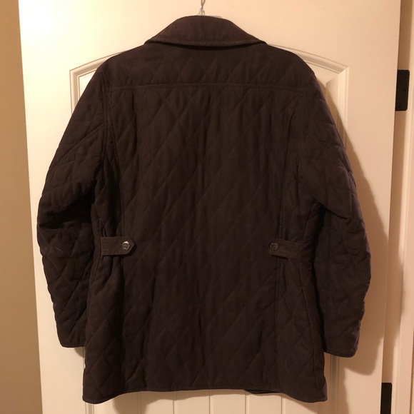 Jones New York Brown Quilted Coat Size Medium - Picture 3 of 6